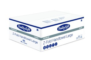 BULKYSOFT PREMIUM ręcznik papierowy skladany typu Z-FOLD 3 panelowy, 2 warstwy, 23,5 x 24 cm, 3750 szt.