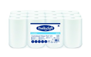 BULKYSOFT CLASSIC Ręcznik papierowy w roli centralnego dozowania MINI 1w. 120 m, 12 rolek/op