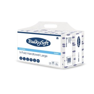BULKYSOFT CLASSIC ręcznik papierowy skladany typu V-FOLD (ZZ ), BIAŁY, 2w. 3000 szt.