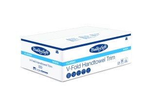 BULKYSOFT CLASSIC ręcznik papierowy skladany typu V-FOLD TRIM (ZZ), 21x21,5 cm, biały, 2w. 3150 szt. 