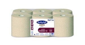 BULKYSOFT HAVANA FORTE Ręcznik papierowy w roli centralnego dozowania midi, kolor naturalny, recykling z kartonów,  2w. 150 m,  6 rolek/op.