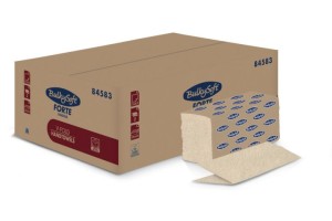 BULKYSOFT HAVANA FORTE ręcznik papierowy składany typu V-FOLD (ZZ) 2w. 21x20,6 cm, kolor naturalny, recykling z kartonów, 4000 szt./op.
