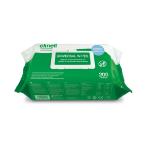 Clinell Universal Wipes flow-pack 200 szt. - chusteczki do dezynfekcji powierzchni