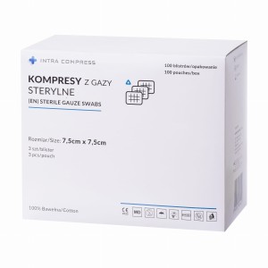 Kompres z gazy jałowy blister 3sztuki