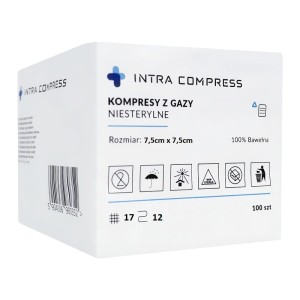  KOMPRESY Z GAZY NIEJAŁOWE INTRAMED 17 nitkowe