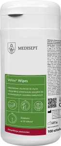 VELOX WIPES TUBA - alkoholowe chusteczki dezynfekujące 100SZT.